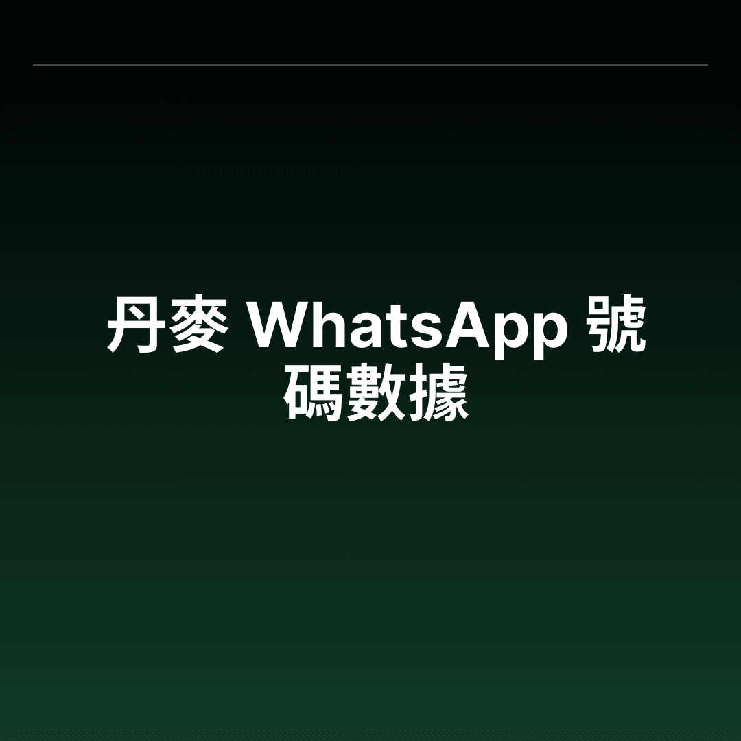 丹麥 WhatsApp 號碼數據