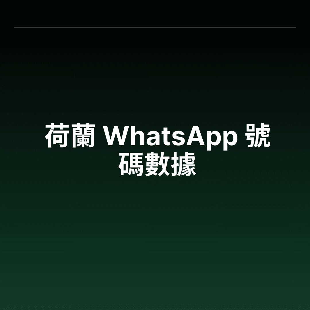 荷蘭 WhatsApp 號碼數據